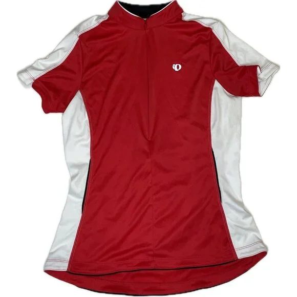 Pearl Izumi Women’s Cycling Jersey XL Red White Full Zip Short Sleeve - Picture 2 of 9